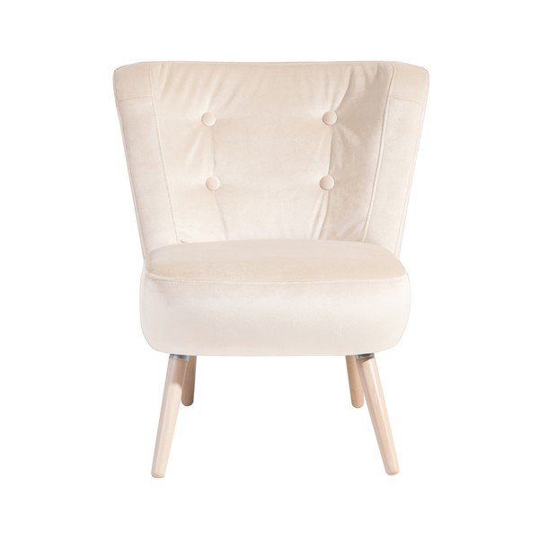 Kremowy fotel Max Winzer Neele Velvet-image-2
