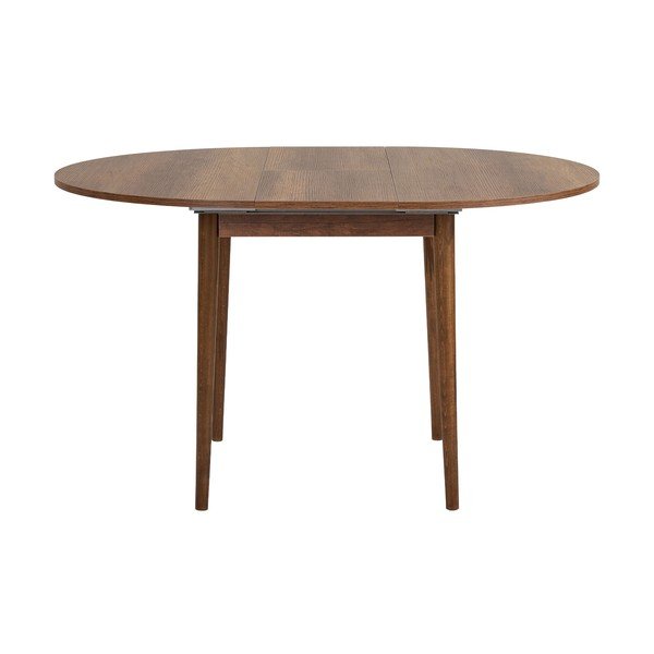 Okrągły rozkładany stół z dodatkowym blatem w dekorze orzecha ø 100 cm Viona – Kalune Design-image-4