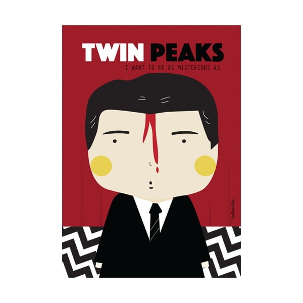 Plakat NiñaSilla Twin Peaks, 21x42 cm