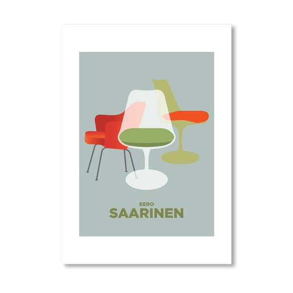 Plakat autorski "Saarinen Chairs"