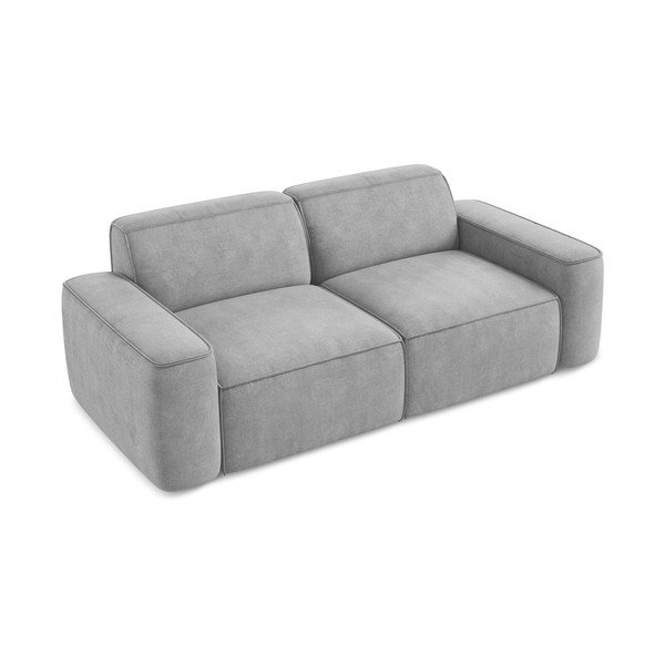 Jasnoszara sofa z tkaniny szenilowej 204 cm Omao – Makamii-image-2