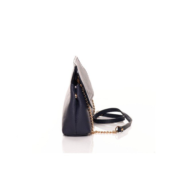 Skórzana torebka Federica Bassi Envelope Navy-image-2