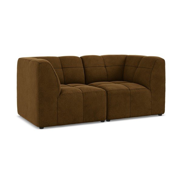 Musztardowa aksamitna sofa 180 cm Aloha – Makamii-image-2