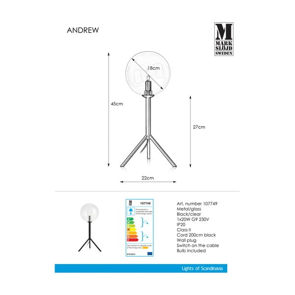 Lampa stołowa Markslöjd Andrew Table-image-2