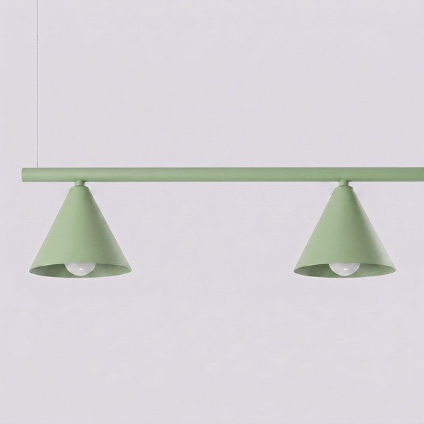Szałwiowa stalowa lampa wisząca Zylo – Sollux-image-3