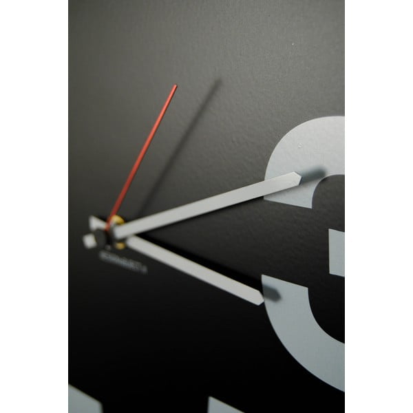 Zegar ścienny dESIGNoBJECT.it Numbers Circle Black, 50 x 50 cm -image-1