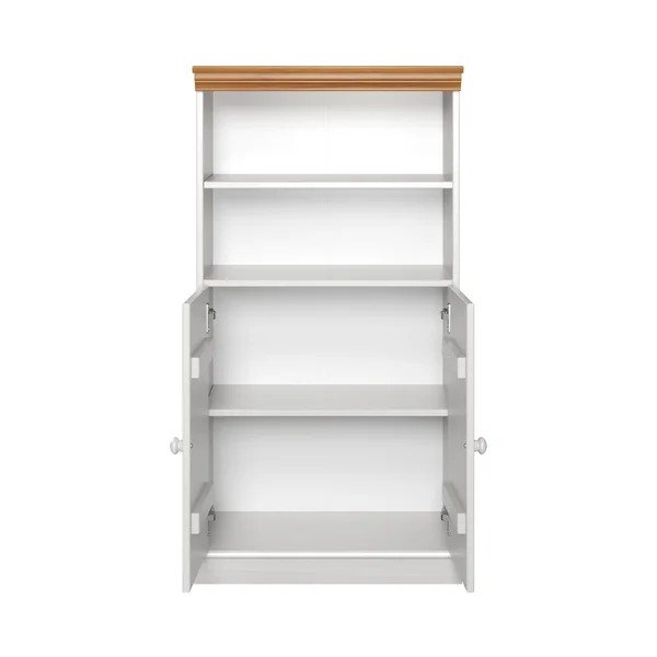 Biała wysoka szafka łazienkowa z litego drewna sosnowego 60x115,5 cm Anita – Støraa-image-3