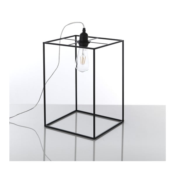 Czarna lampa stołowa Tomasucci Stick, 36x25x25 cm