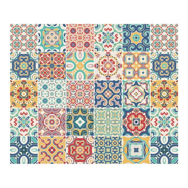 Zestaw 30 naklejek ściennych Ambiance Jael, 10x10 cm-image-3