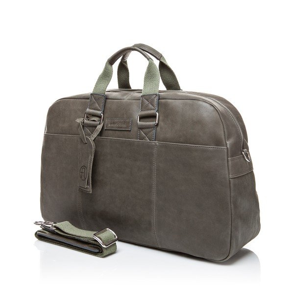 Ciemnozielona torba podróżna ze skóry cielęcej Ferruccio Laconi Traveler-image-1