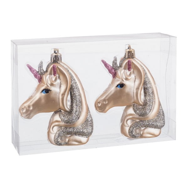 Bombki zestaw 2 szt. 10 cm Unicorn – Casa Selección