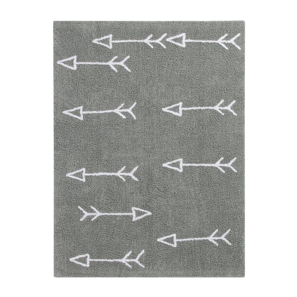 Szary dywan bawełniany Happy Decor Kids Arrows, 160x120 cm