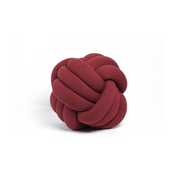 Ciemnoczerwona poduszka dekoracyjnaek Knot, ⌀ 45 cm