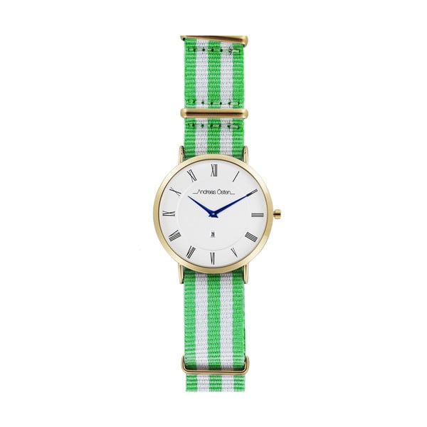 Zegarek męski z zielono-białym paskiem Andreas Östen Wello