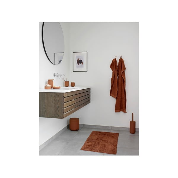 Pomarańczowobrązowy bawełniany ręcznik 50x70 cm Terracotta – Zone-image-2