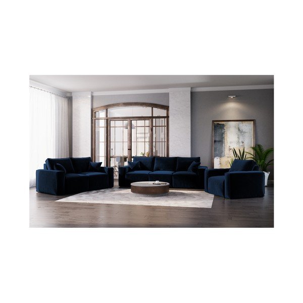 Ciemnoniebieska sofa Cosmopolitan Design Florida, 245 cm-image-4