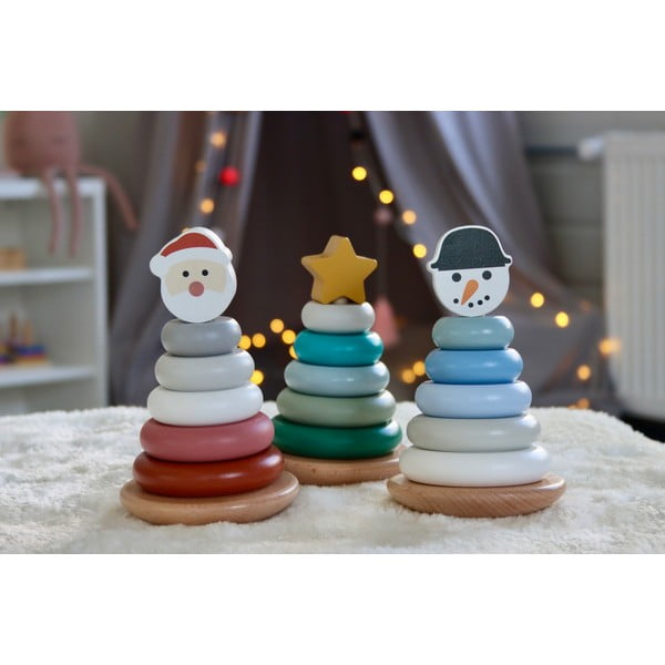 Drewniana wieża do układania Christmas Tree – Kindsgut-image-1