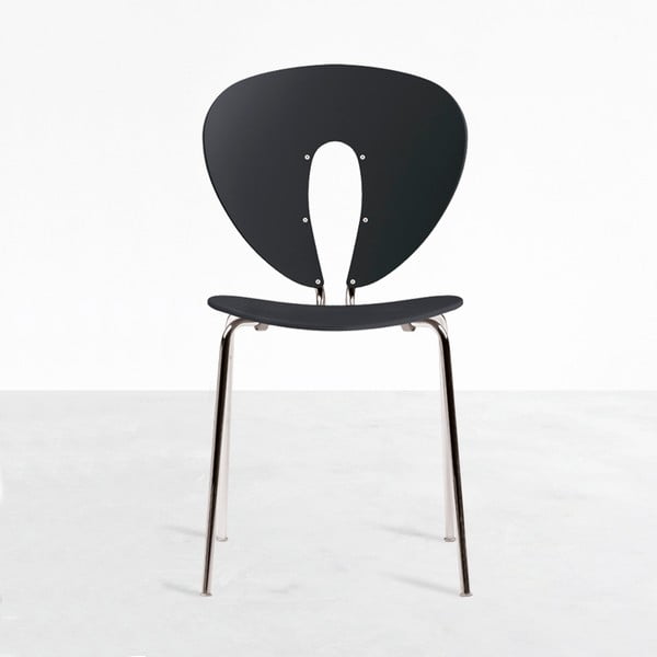 Krzesło Globus, czarne/błyszczące nogi