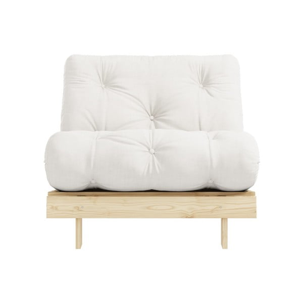 Fotel rozkładany z lnianym obiciem Karup Design Roots Raw/Natural-image-3