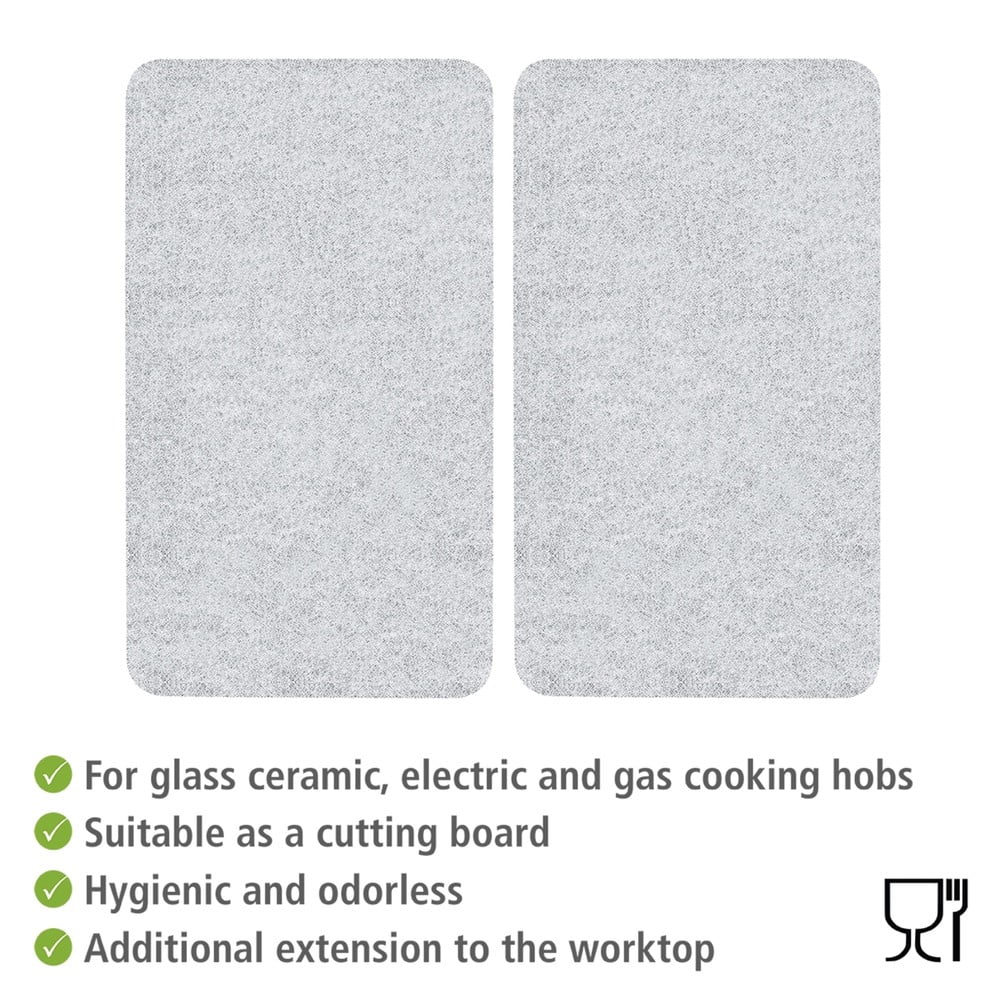 Płyty ochronne na kuchenkę ze szkła hartowanego zestaw 2 szt.  52x30 cm Transparent – Allstar (zdjęcie 3)