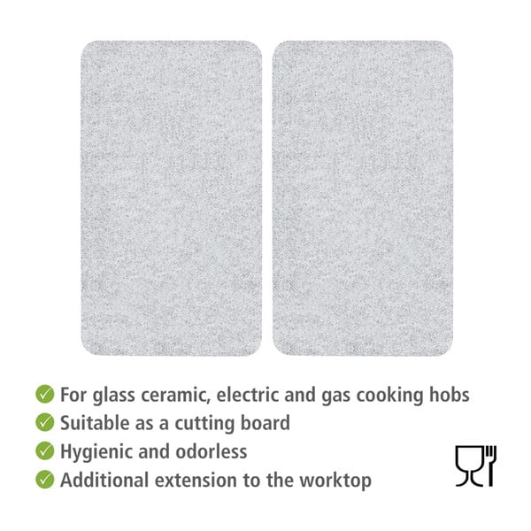 Płyty ochronne na kuchenkę ze szkła hartowanego zestaw 2 szt.  52x30 cm Transparent – Allstar-image-2