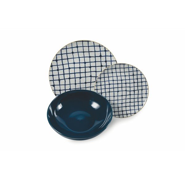 18-częściowy komplet naczyń z porcelany i kamionki VDE Tivoli 1996 Blue Masai-image-3
