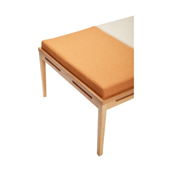 Pomarańczowo-kremowa ławka Amber – Hübsch-image-2
