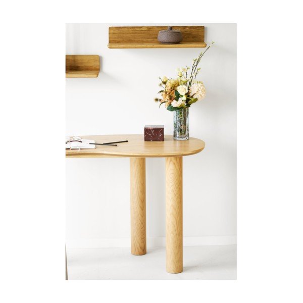 Biurko w dekorze dębu 60x120 cm Livigno – House Nordic-image-2
