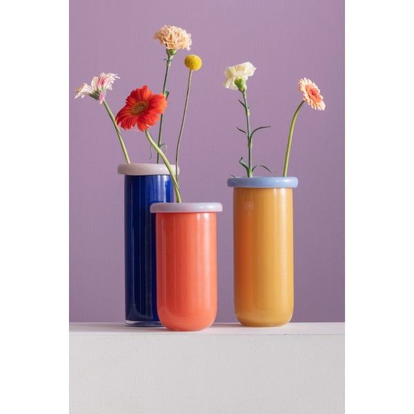 Pomarańczowy szklany wazon (wysokość 25 cm) Plegado  – PT LIVING-image-1