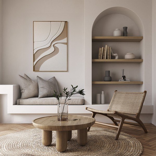 Obraz drukowany z ramą w zestawie/akustyczny 62x92 cm Static – Styler-image-1