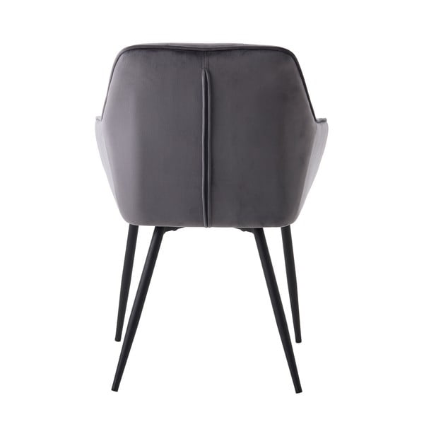 Szare tapicerowane fotele jadalniane zestaw z podłokietnikami 2 szt. Nolan Square – Unique Furniture-image-4