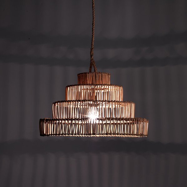 Rattanowa lampa wisząca Tomasucci Tower wys. 35 cm-image-1