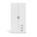 Biała szafa 99x200 cm Sprint – Tvilum