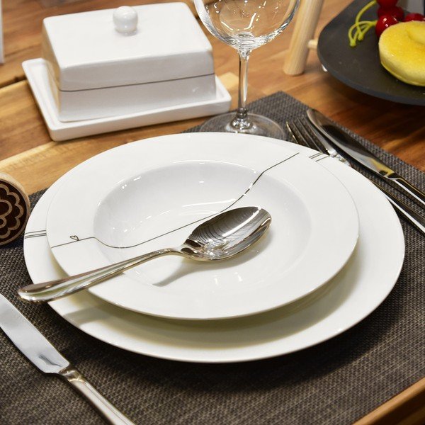 Sztućce 24 szt. ze stali nierdzewnej w kolorze srebra Mirror – Orion-image-1