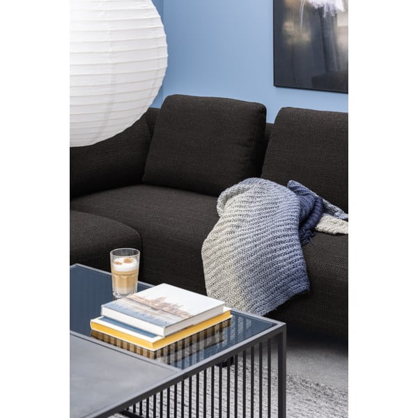 Czarny stolik ze szklanym blatem 80x80 cm Strington – Actona-image-3