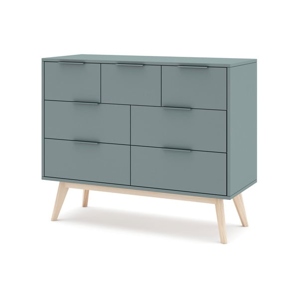 Szarozielona komoda 120x83x40 cm Pisco – Marckeric-image-3