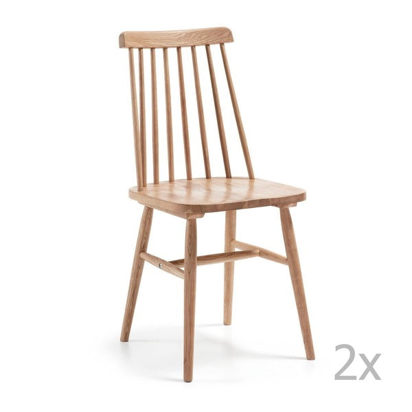 Zestaw 2 brązowych krzeseł La Forma Albeup