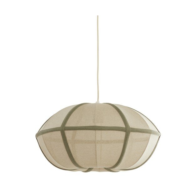 Kremowa lampa wisząca z tekstylnym kloszem Mirelys – Light & Living