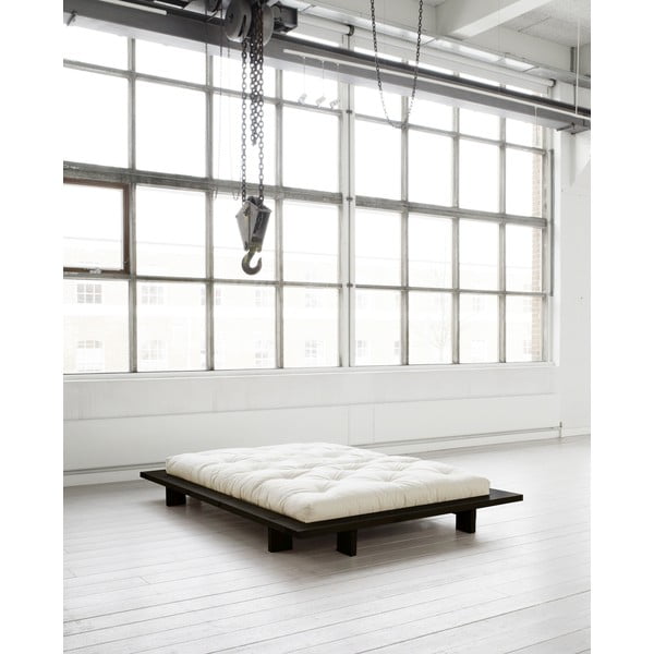 Czarne łóżko dwuosobowe ze stelażem Karup Design Japan Black, 140x200 cm-image-4