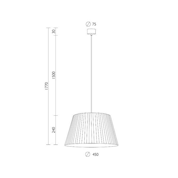 Kremowa lampa wisząca z białym kablem Sotto Luce Kami, ∅ 45 cm-image-1