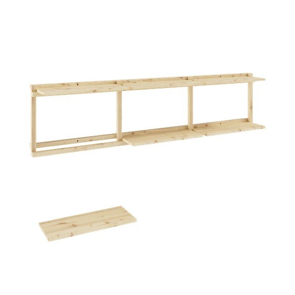 Regał ścienny z litego drewna sosnowego w naturalnym kolorze 192x47,5 cm Groove – Karup Design-image-4
