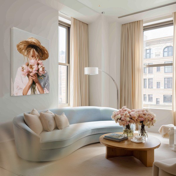 Obraz z ręcznie malowanymi elementami 70x100 cm Estelle – Styler-image-1