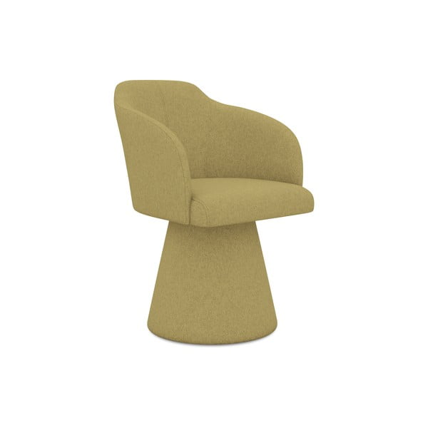 Musztardowy tapicerowany fotel jadalniany Kanoa – Makamii