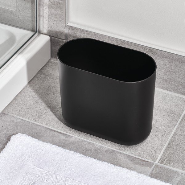 Czarny kosz na śmieci iDesign Cade, 6,5 l-image-1