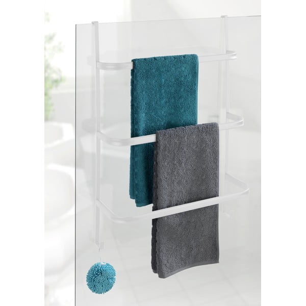 Wiszący stalowy wieszak na ręczniki w matowym białym kolorze Irpinia – Wenko-image-2