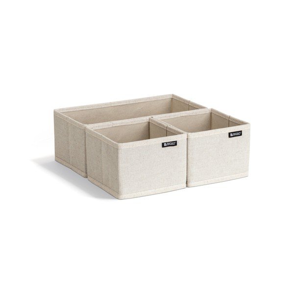 Tekstylne organizery do szuflady zestaw 3 szt. Soft Storage – Bigso-image-4