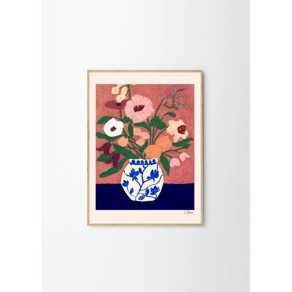 Plakat 30x40 cm Flowers on Blue Table – Carla Llanos – The Poster Club-image-4
