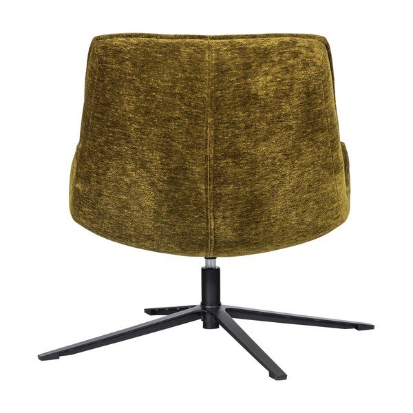 Zielony obrotowy fotel z tkaniny szenilowej Maudi – WOOOD-image-4