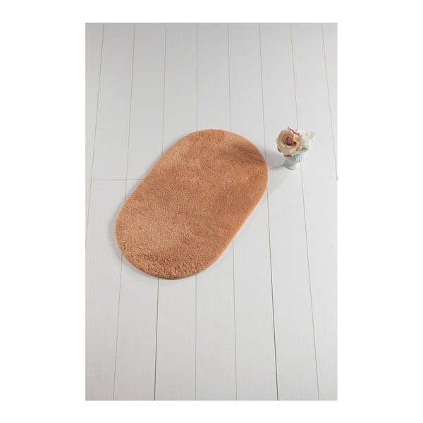 Łososiowy dywanik łazienkowy Minto Lento, 100x60 cm