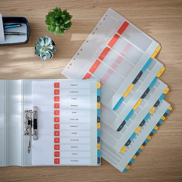 Zestaw 5 przekładek numerycznych z 20 etykietami Leitz, A4-image-1